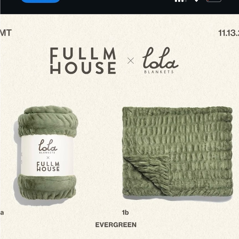 ISO Lola Evergreen Throw Blanket